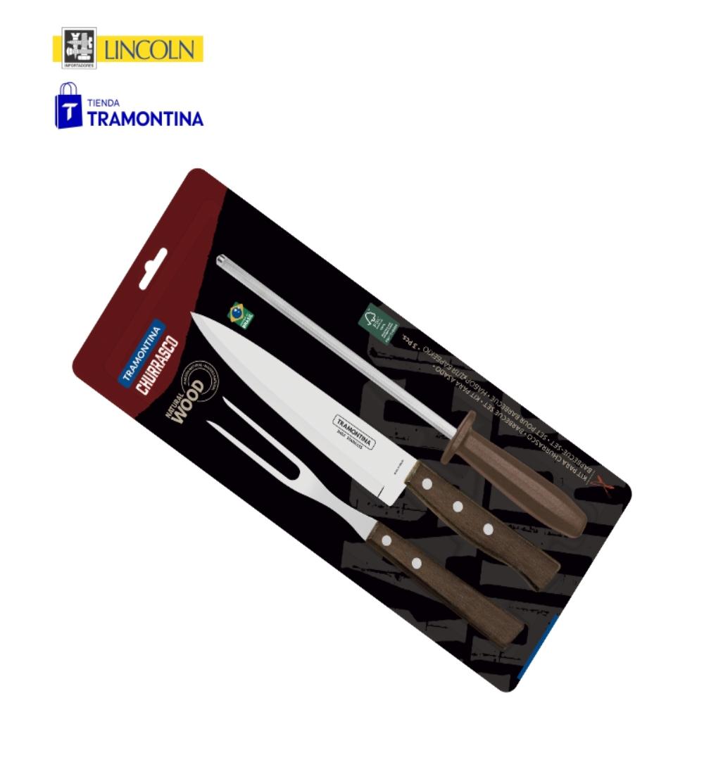 JUEGO PARA ASADO TRAMONTINA 3 PIEZAS 055